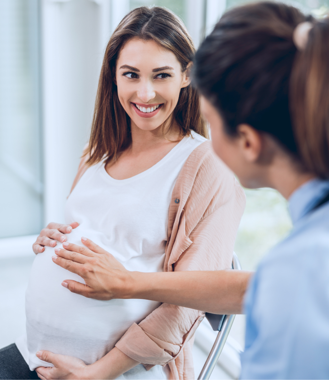 Prenatal chiropractic care for a pregnant woman.
